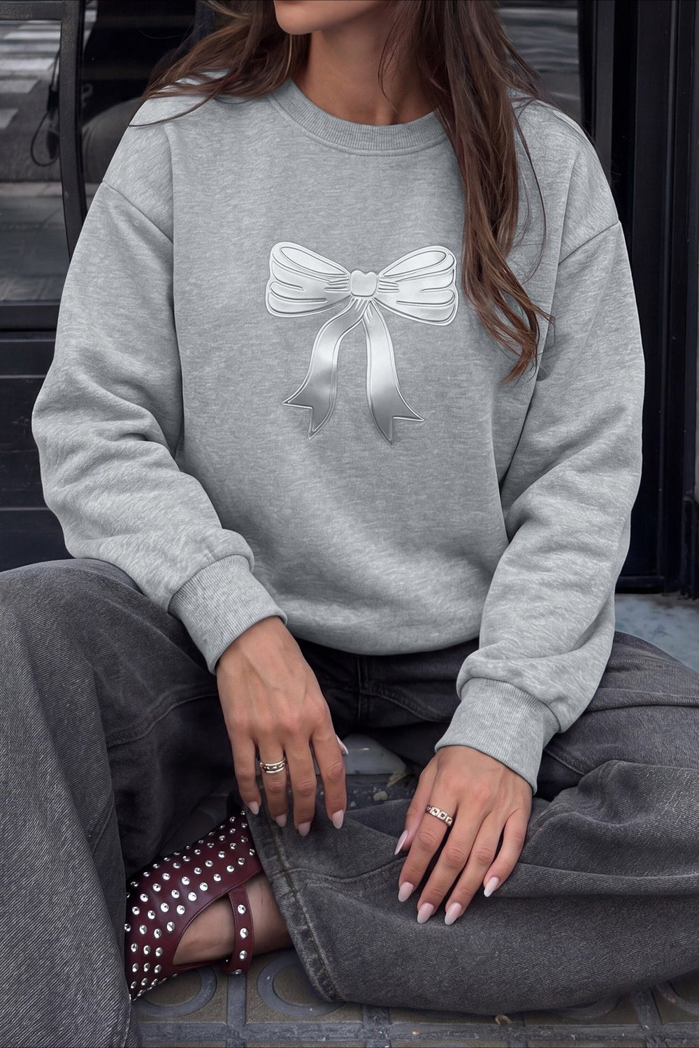 Sweatshirt mit Schleifendetail