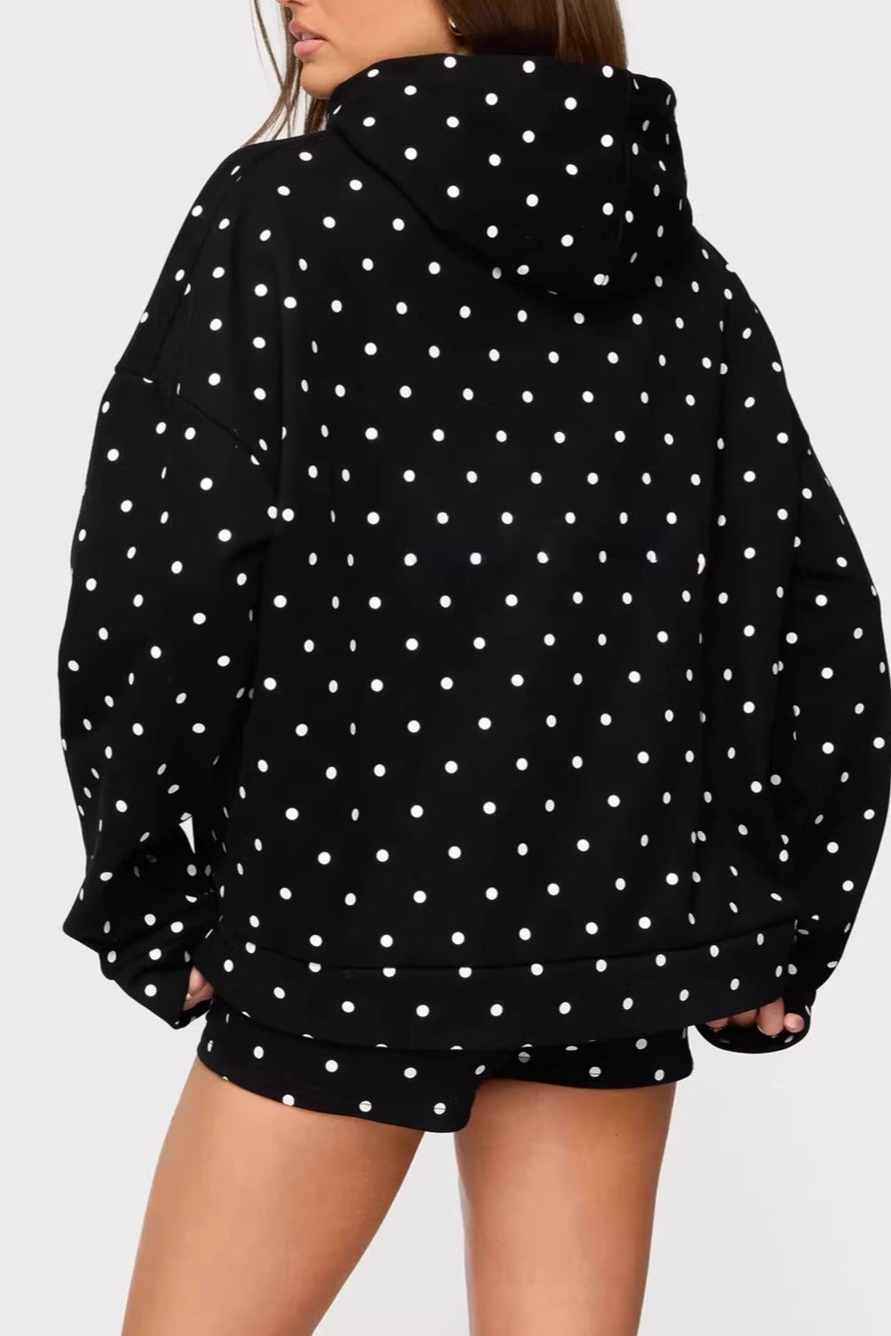 Hoodie mit Punktemuster