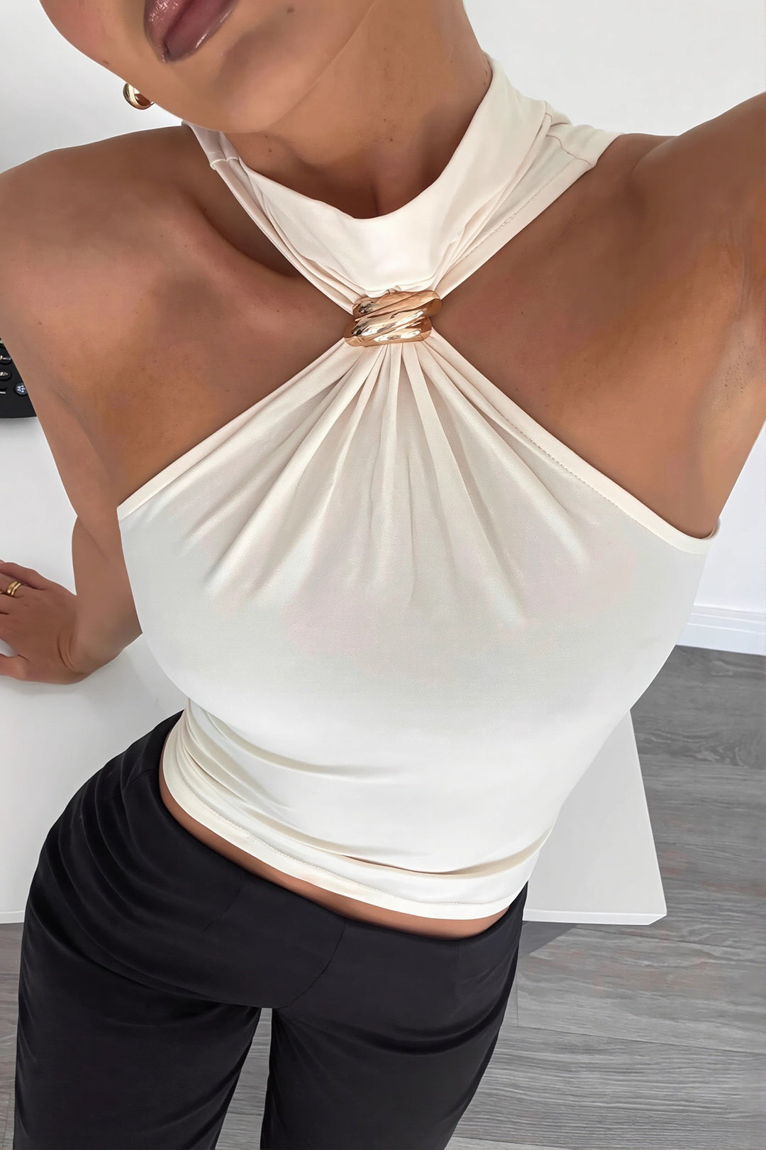 Tanktop in Cremeweiß