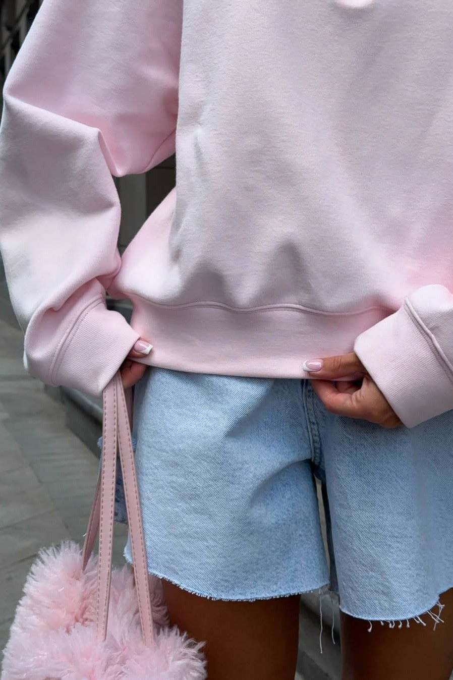 Sweatshirt mit Reißverschluss und Stickerei