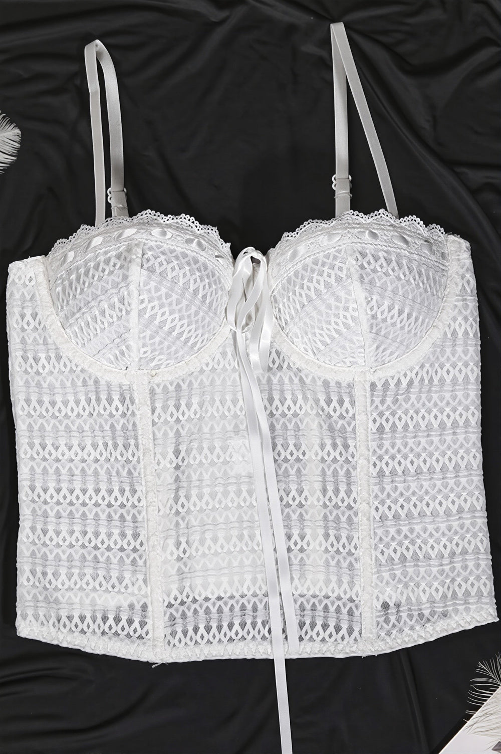 Cami-Top mit Spitze in Weiß – Ausführung 2