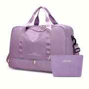 Lila mit Kosmetiktasche