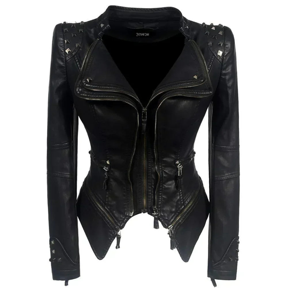 Lederjacke mit stilvoller, zeitloser Optik