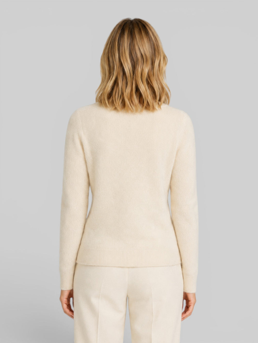 Strick-Cardigan mit Rundhalsausschnitt und Knopfleiste