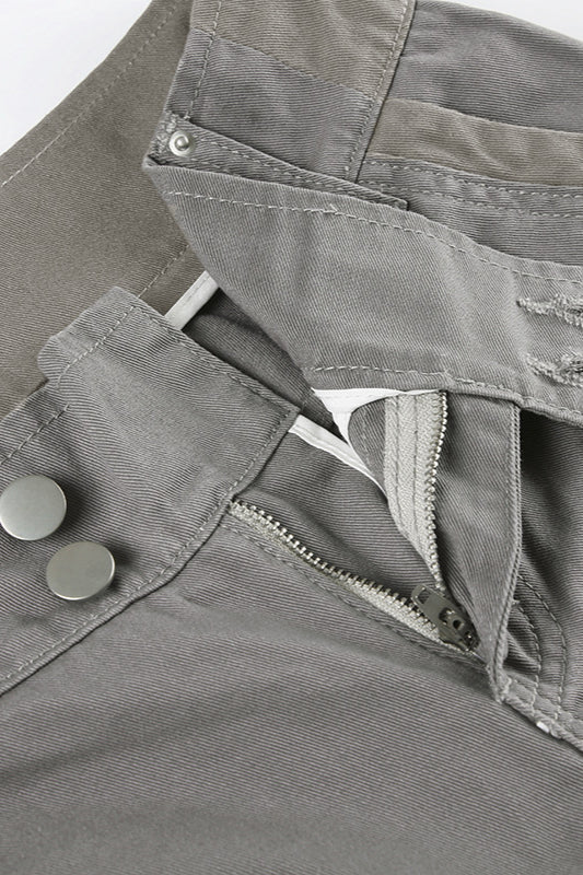 Locker geschnittene Hose in Grau