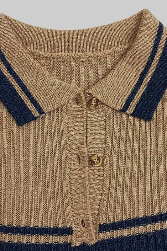 Pullover mit langen Ärmeln, Streifenmuster und Farbblockmuster