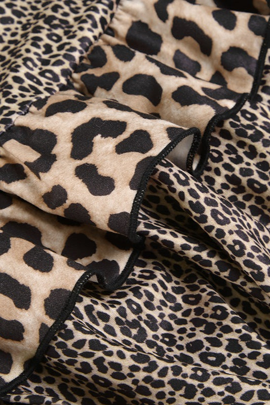 Minirock mit Leopardenmuster und Patchwork