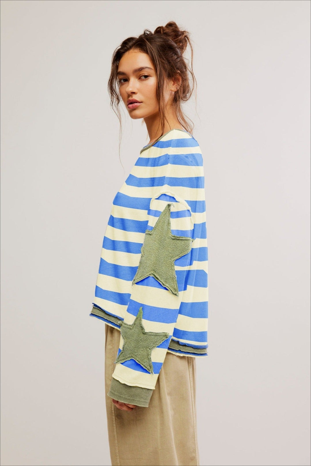 Sweatshirt mit Streifenmuster