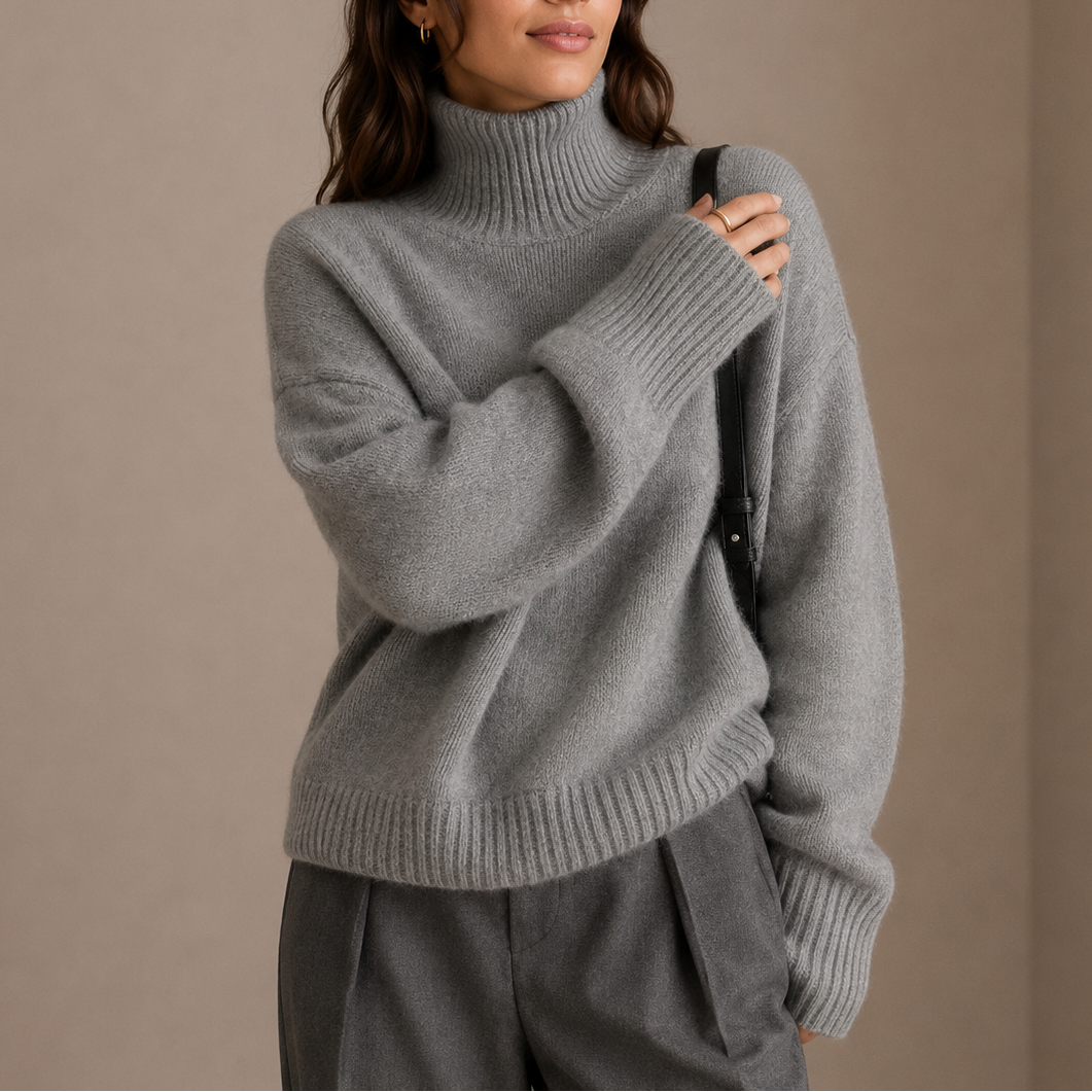 Oversize-Rollkragenpullover