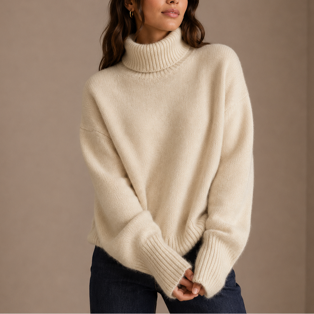 Oversize-Rollkragenpullover