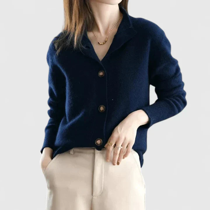 Strick-Cardigan mit Knopfleiste und lockerer Passform