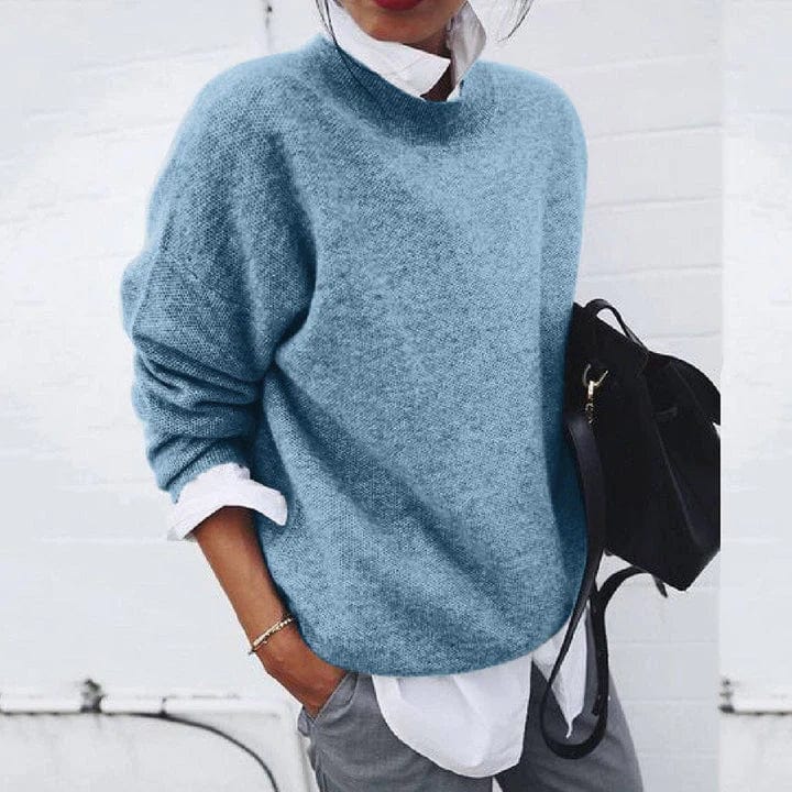 Weicher Strickpullover mit Rundhalsausschnitt
