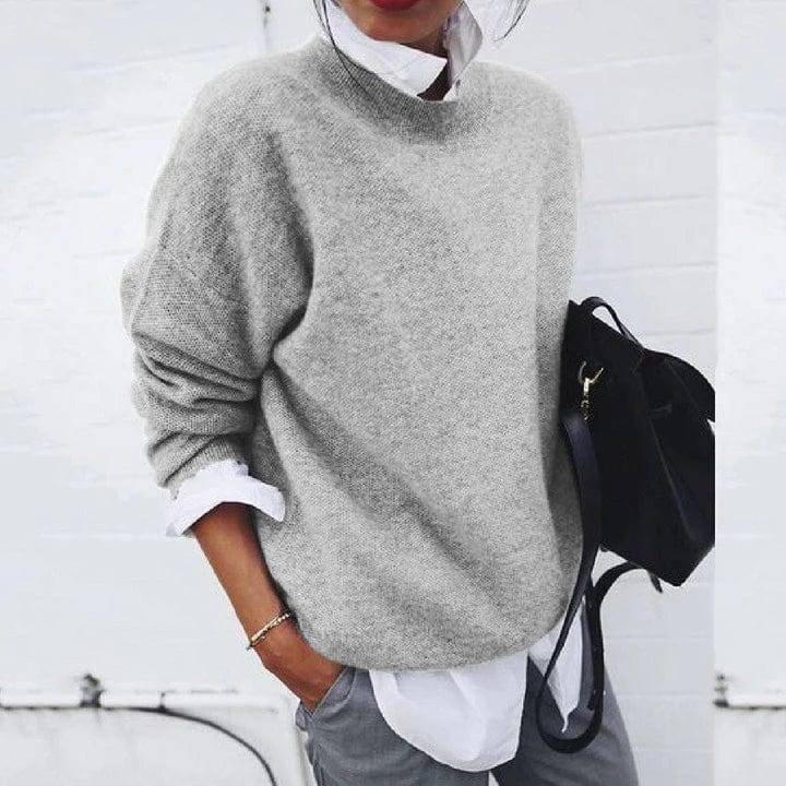 Weicher Strickpullover mit Rundhalsausschnitt